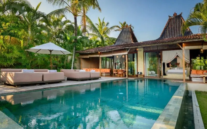 pool and villa