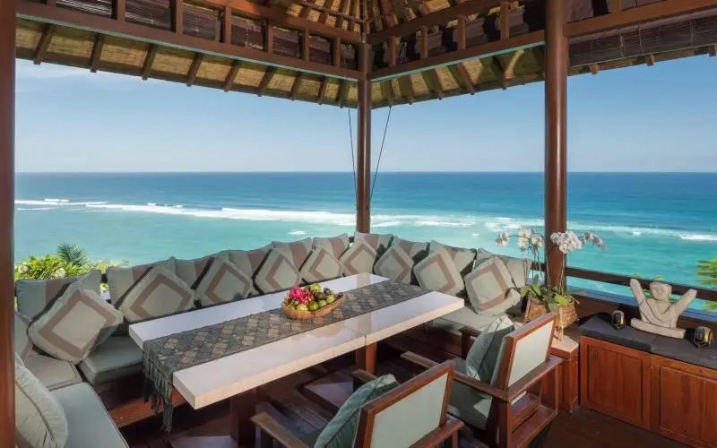 Dining area with ocean view
